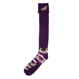 Deep Purple & Lilac Partridge Shooting / Walking Socks
