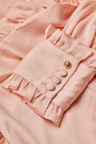 Rebecca Ruffle Blouse Blush