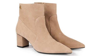 Regency Mid Ankle Boot Taupe Suede