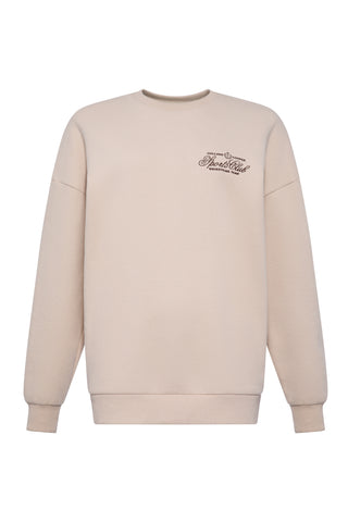 Relaxed Fit Crew Neck Sweater Stone