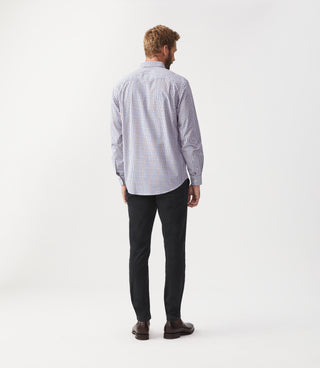 Collins Shirt - Navy Burgundy White
