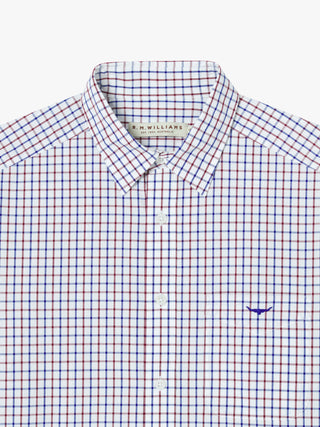 Collins Shirt - Navy Burgundy White