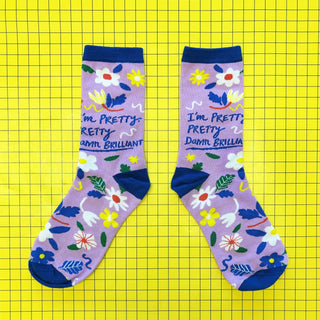 Small Talk 'I'm Pretty Damn Brilliant' Socks