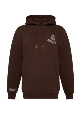 Relaxed Fit Script Hoodie Walnut
