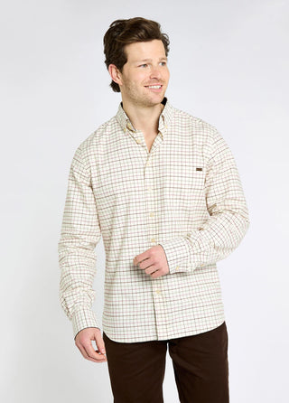 Drumcar Men’s tattersall check shirt - Elk