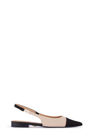 Regency Slingback Nude Black