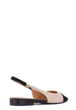 Regency Slingback Nude Black