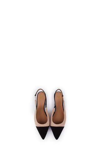 Regency Slingback Nude Black