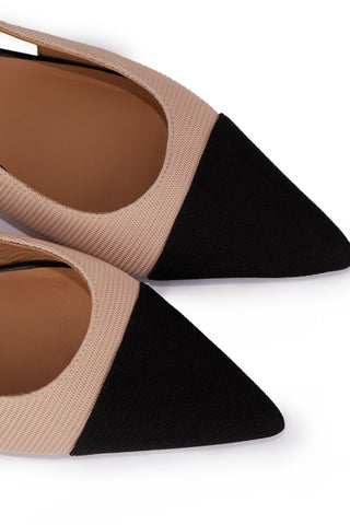 Regency Slingback Nude Black