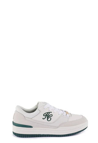 Retro Trainer White Racing Green