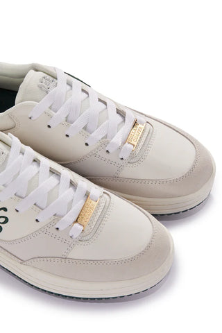 Retro Trainer White Racing Green