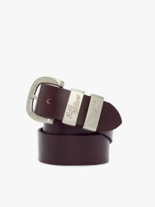Drover Solid Hide 1 1/2 Inch 3 in Chestnut & Silver