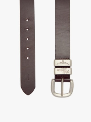 Drover Solid Hide 1 1/2 Inch 3 in Chestnut & Silver