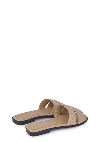 Monogram Slides Taupe Croc