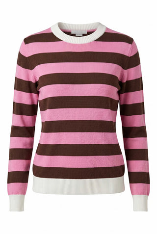 Etta Pullover in Winter White & Chocolate Chip