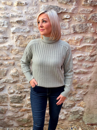 Wool Ribbed Turtleneck