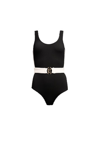 Classic Belted Swimsuit