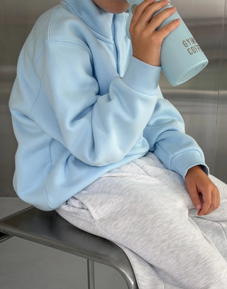 Kids Snap Collar Sierra Sweatshirt - Glacial Blue