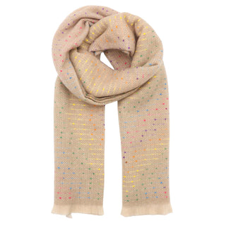 SCARF WINTER WEIGHT SPECKLED CREAM