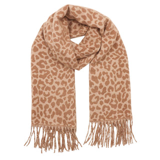 SCARF WINTER WEIGHT ANIMAL COFFEE