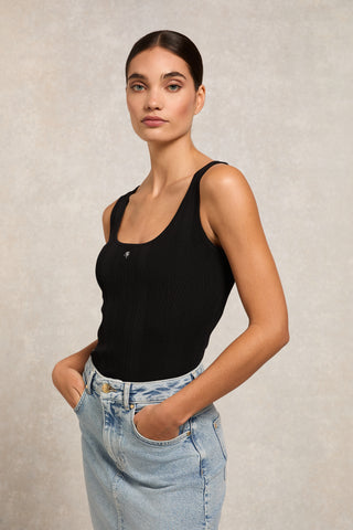 Ruby Knitted Vest Black