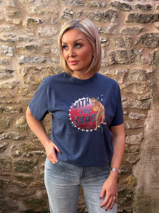 With the band T-Shirt in Navy