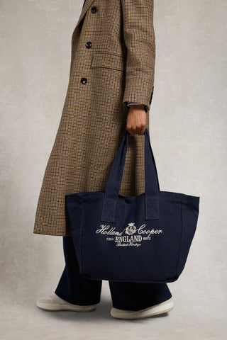 Essential Tote Bag Navy Ecru