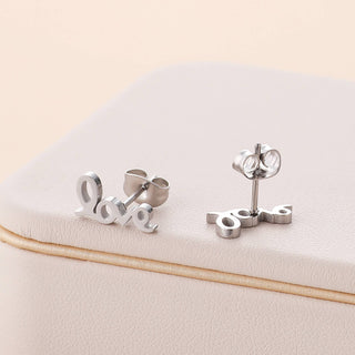 'Love' Earring in Silver