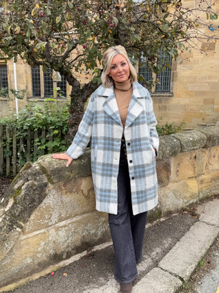 Tiana Pea Coat Blue Smoke
