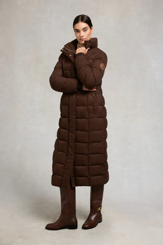 Crawford Longline Coat Cocoa Mini Flock