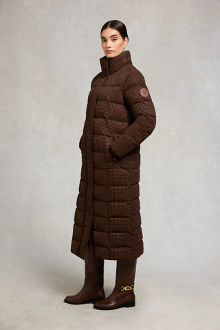Crawford Longline Coat Cocoa Mini Flock