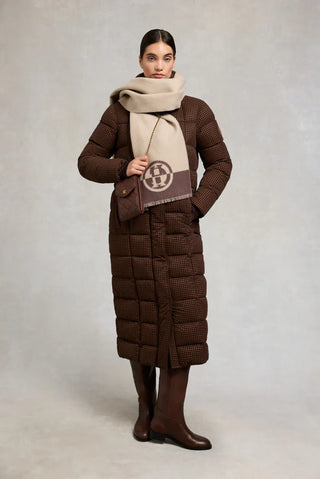 Crawford Longline Coat Cocoa Mini Flock