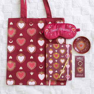 Sacred Heart Print Valentine's Day Tote Bag