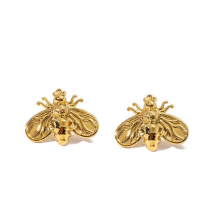 Honey Bee Stud Earring in Gold
