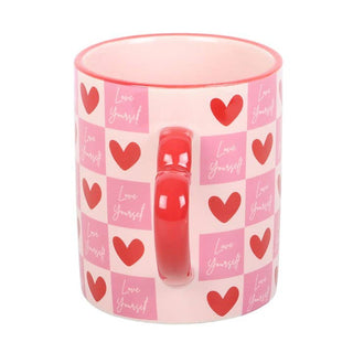 Love Yourself Valentine's Day Mug with Heart Handle