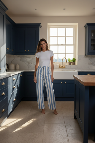 Striped Jeans in Blue Stripe