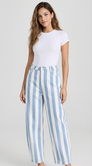 Striped Jeans in Blue Stripe