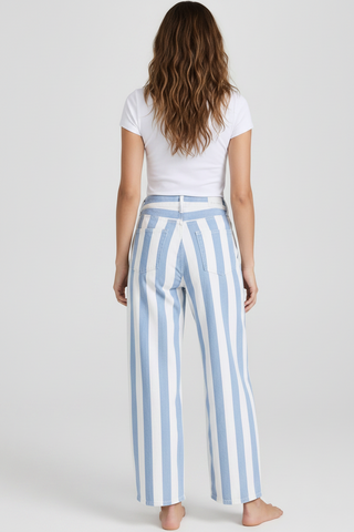 Striped Jeans in Blue Stripe