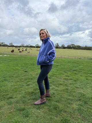 Industry Fleece Half Zip in Violet Smoke