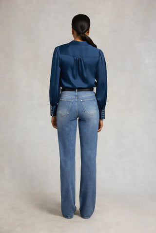 Annie V-Neck Shirt Petrol