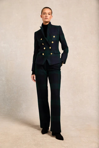 HIGH WAISTED STRAIGHT TROUSER - BLACKWATCH