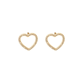 EARRINGS CONSTELLATION COLLECTION OPEN HEARTS GOLD
