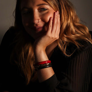 BANGLE ENAMEL PLAIN BLACK