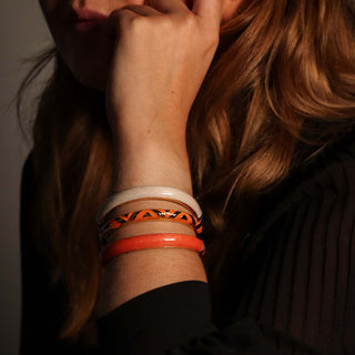 BANGLE ENAMEL PLAIN CREAM