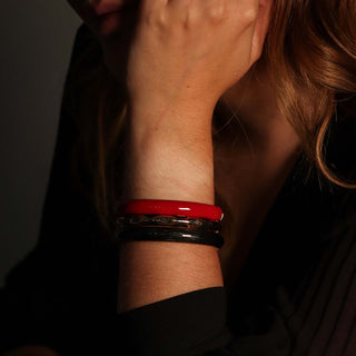 BANGLE ENAMEL PLAIN RED