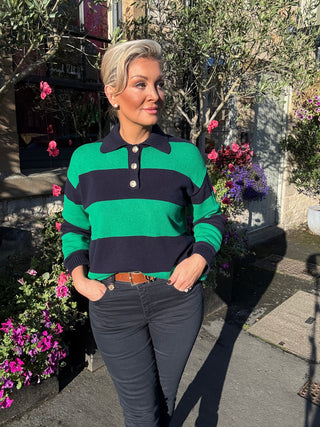 Striped Knitted Rugger