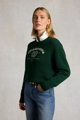 ALBANY CREW NECK KNIT - GREEN