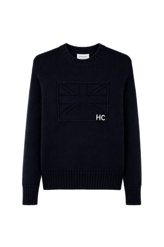 BAMPTON CREW NECK KNIT - INK NAVY
