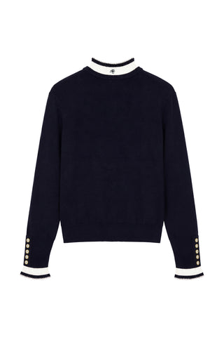 DEAUVILLE CREW NECK KNIT - INK NAVY
