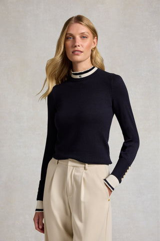 DEAUVILLE CREW NECK KNIT - INK NAVY